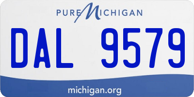 MI license plate DAL9579