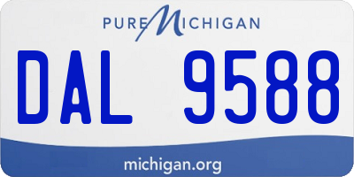 MI license plate DAL9588