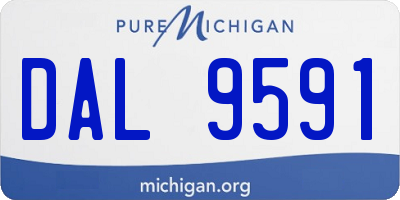 MI license plate DAL9591
