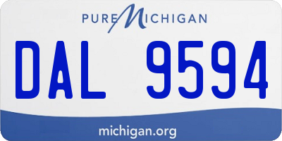 MI license plate DAL9594