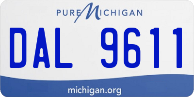 MI license plate DAL9611
