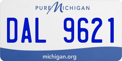 MI license plate DAL9621
