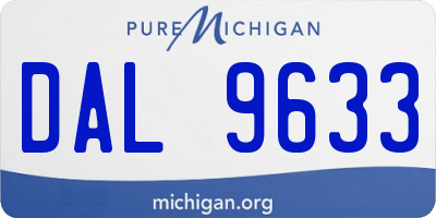 MI license plate DAL9633