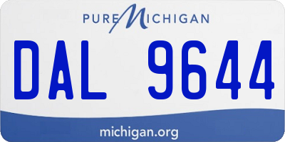 MI license plate DAL9644
