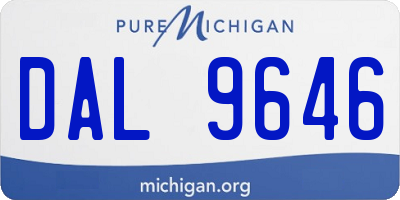 MI license plate DAL9646