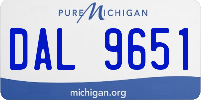 MI license plate DAL9651