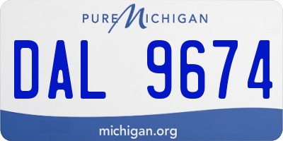 MI license plate DAL9674