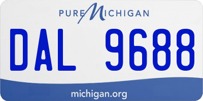 MI license plate DAL9688