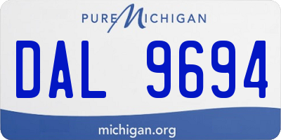 MI license plate DAL9694