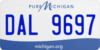 MI license plate DAL9697