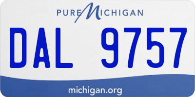 MI license plate DAL9757