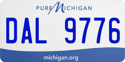 MI license plate DAL9776