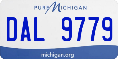 MI license plate DAL9779