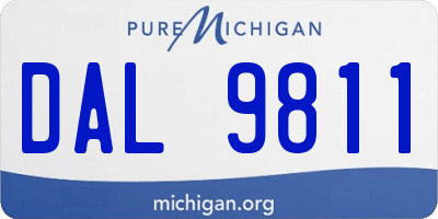 MI license plate DAL9811
