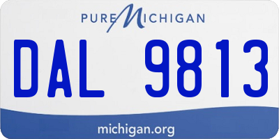 MI license plate DAL9813