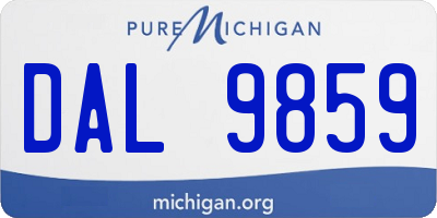MI license plate DAL9859