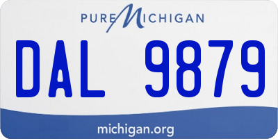 MI license plate DAL9879