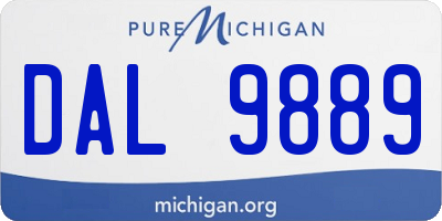 MI license plate DAL9889