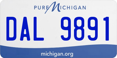 MI license plate DAL9891