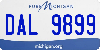 MI license plate DAL9899
