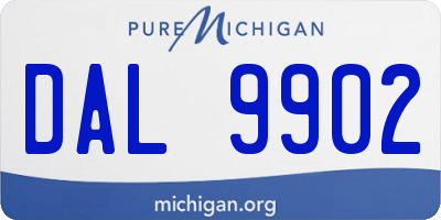 MI license plate DAL9902
