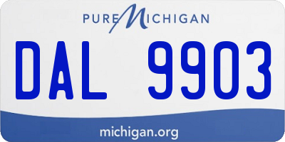 MI license plate DAL9903