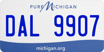 MI license plate DAL9907