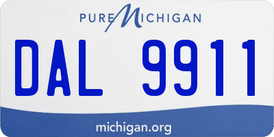 MI license plate DAL9911
