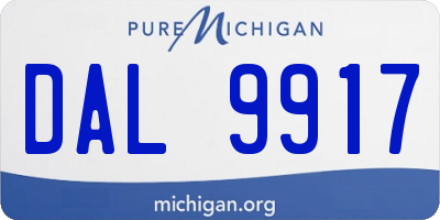 MI license plate DAL9917