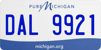 MI license plate DAL9921