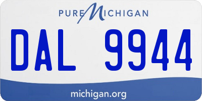 MI license plate DAL9944