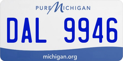 MI license plate DAL9946