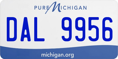 MI license plate DAL9956