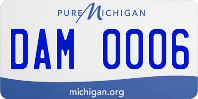 MI license plate DAM0006