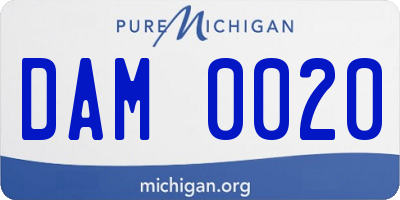 MI license plate DAM0020