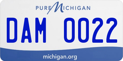 MI license plate DAM0022