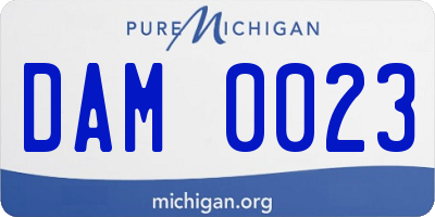 MI license plate DAM0023