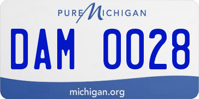 MI license plate DAM0028