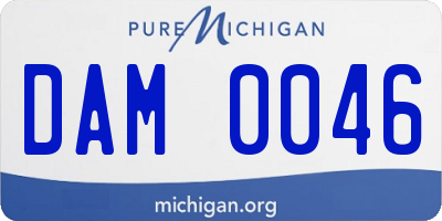 MI license plate DAM0046