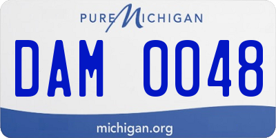 MI license plate DAM0048