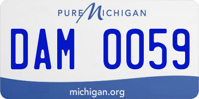 MI license plate DAM0059