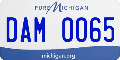 MI license plate DAM0065