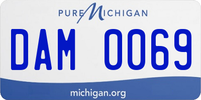 MI license plate DAM0069