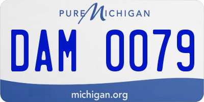 MI license plate DAM0079