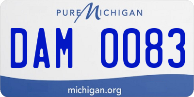 MI license plate DAM0083