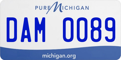 MI license plate DAM0089