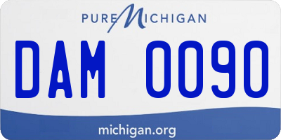 MI license plate DAM0090