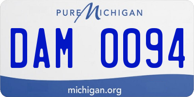 MI license plate DAM0094
