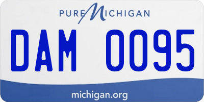 MI license plate DAM0095