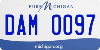 MI license plate DAM0097